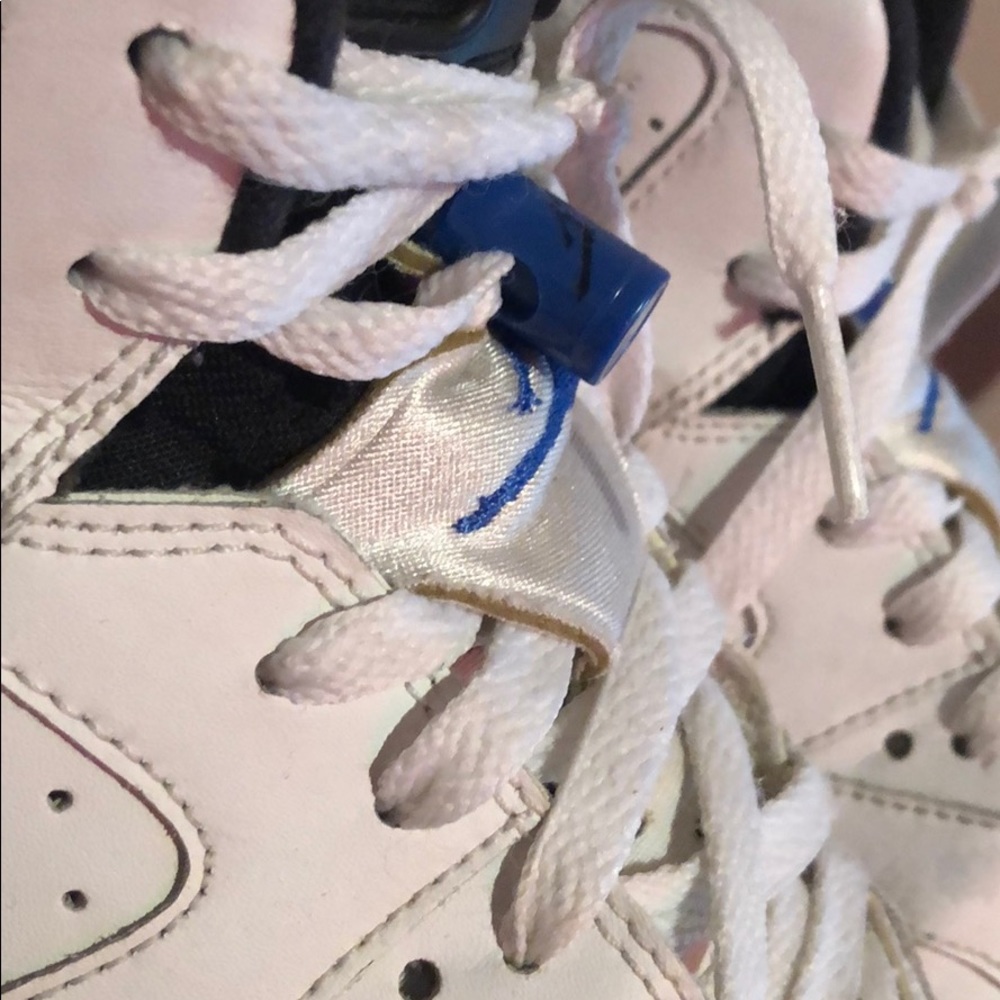 White and blue jorden 6s